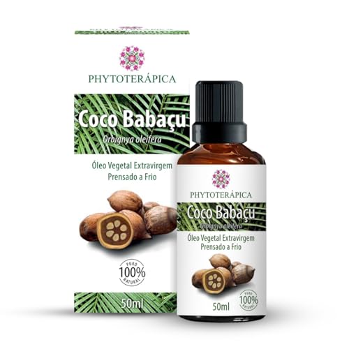 PHYTOTERÁPICA Óleo Vegetal de Coco Babaçu 50ml – Extra Virgem, Natural, Vegano para Pele e Cabelos