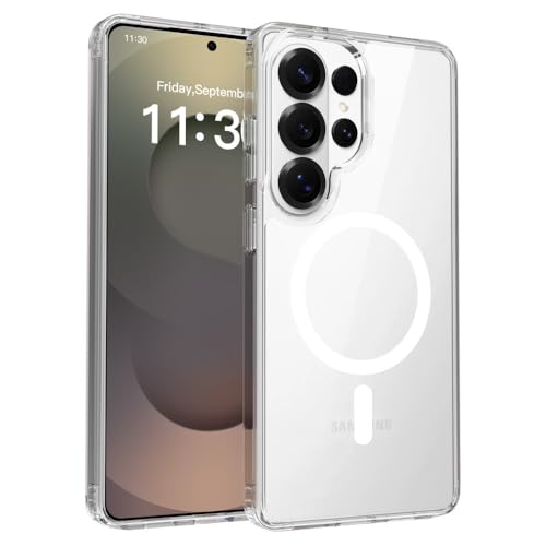 Coque Samsung S26 Ultra rigide transparente anti-rayures à induction magnétique