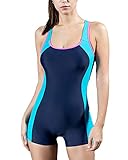 Bañadores de Mujer con Copas de Quita y Pon, Traje de una Pieza para Competición con Relleno Color 2 IT46