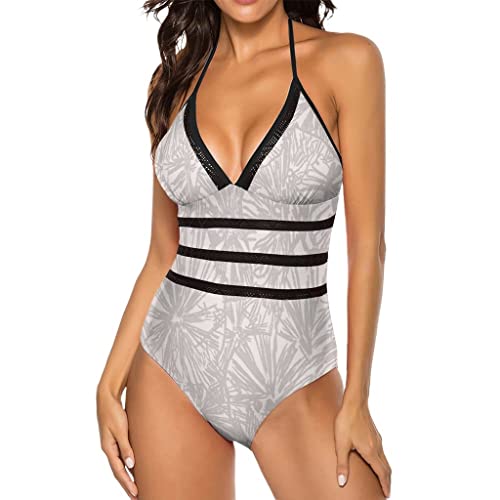 Maillot de bain une pièce gainant col en V pour natation