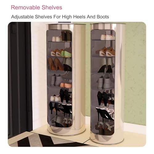 Meuble à chaussures rotatif pour optimiser une entrée encombrée