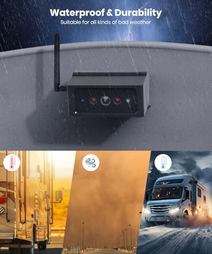 Image of AUTO-VOX 5 Inch Magnetic Wireless Backup Camera, No Wiring 1 Min Install | Portable Trailer Hitch Camera with Dual Channel HD 1080P Monitor, IR Night Vision Back Up Camera System for Truck and RV