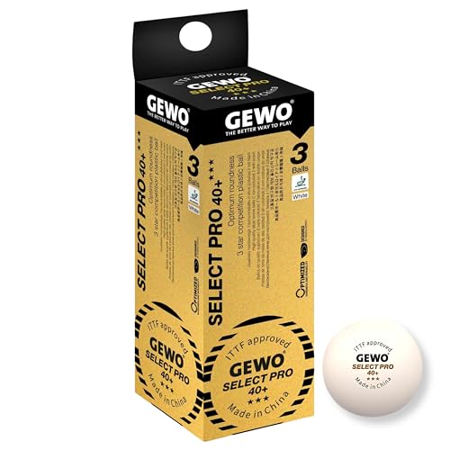 GEWO Select PRO Tischtennisbälle - 3 Sterne Tischtennis-Ball aus...