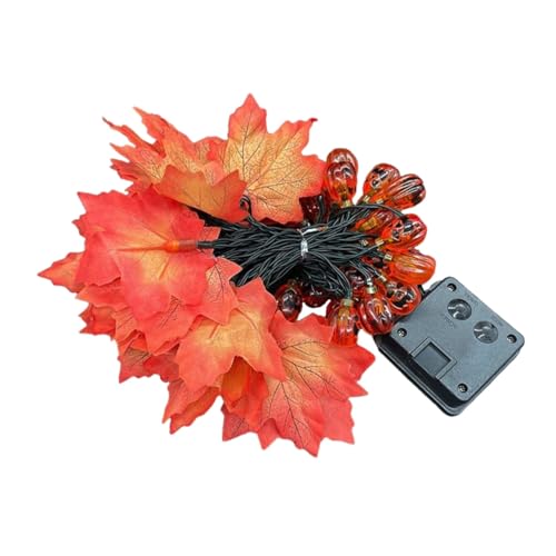 ELAYARD Luz Solar Colgante de Cadena LED Arce Luces Resistente al Agua para Decoración Exterior de Fiesta de Halloween y Jardín