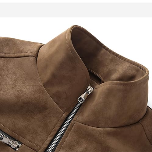 Chaqueta de gamuza sintética para hombre que protege del viento con comodidad 7