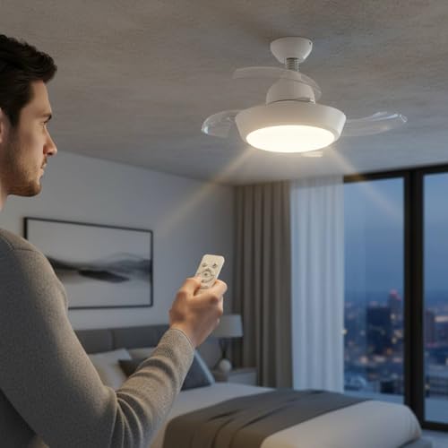 Ventilador de techo con luz para evitar fatiga visual en techos bajos de salones 7