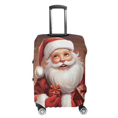 Santa Claus Xmas Gifts Luggage Cover, Washable Elastic Suitcase Cover Protector Fit 18-32 Inch Luggage4