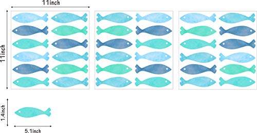 Fish Wall Decals Ocean Fish Wall Stickers Kids Wall Stickers Peel And Stick Removable Wall Stickers Kids Nursery Room Decor #TOP4