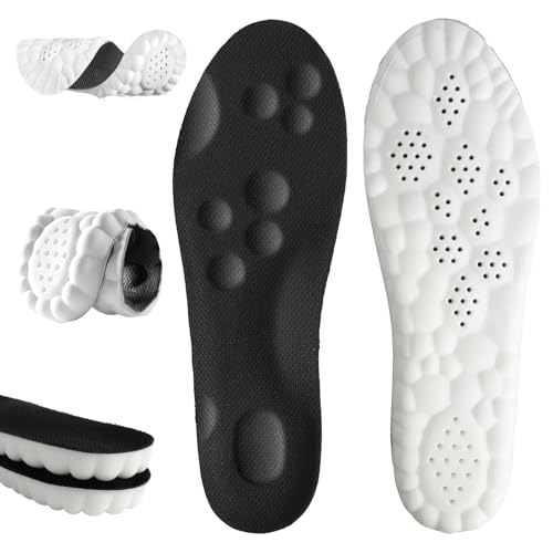 Image of Cloudsole Orthopedic Insoles for Men and Women - U-Shape Memory Foam for Plantar Fasciitis, Foot & Joint Support, Anti Fatigue and Shock Absorption (Black 7-8)