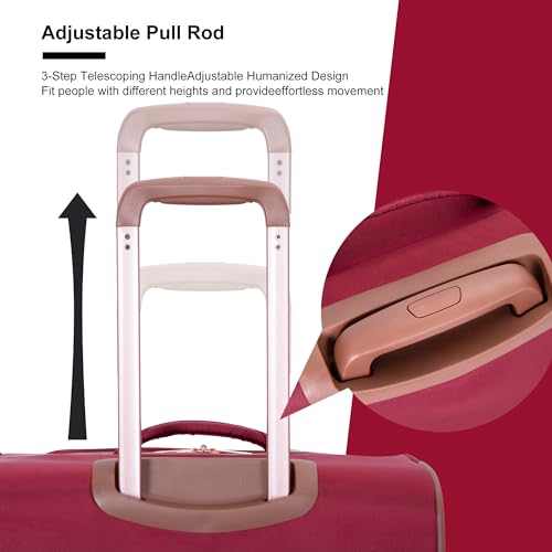 Image of Travelhouse 4-Piece Softside Luggage Set with Spinner Wheels | Lightweight expandable suitcases: 16 inch underseat duffel bag + 20 inch carry-on + 24 inch + 28 inch checked