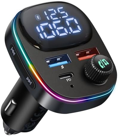 Transmetteur FM Bluetooth Pour Voiture - Adaptateur Allume-cigare Avec 2 Ports USB - Diffusion Musique Sans Fil Depuis Téléphone