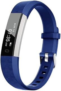 BIGGERFIVE Fitness Tracker Watch for Kids Girls Boys Teens, Activity Tracker, Pedometer, Calorie Sleep Monitor, Silent Alarm Clock, IP67 Waterproof Step Counter Watch (Blue)