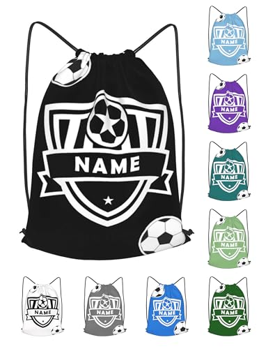 Custom Soccer Drawstring Bags: Sport Style with Text, Football Drawstring Bags for Team