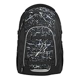 Coocazoo MATE Schulrucksack „Reflective Splash”, schwarz-grau, reflektierend, ergonomischer & anpassbarer Tornister, höhen- & größenverstellbar, mit Brustgurt & Hüftgurt, ab der 3. Klasse