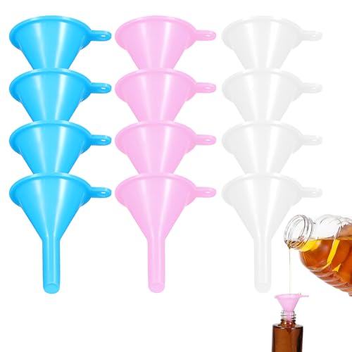 Aplzgmg 584684_1_XFIZMH3K 12Pcs Small Plastic Funnel, Tiny Funnel For Filling Small Bottles Mini Funnel cover
