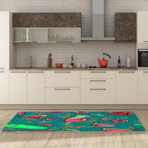 Alfombrillas de cocina de dise&ntilde;o absorbente para pasillo y cuarto de lavado 6
