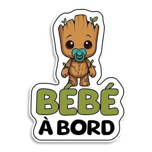 Bebe a bord voiture, Bébé Superhéro, Sticker bebe a bord Résistants aux UV et Waterproof, Autocollant Facile à Appliquer, Autocollant pour Voiture