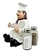 Ebros Italian Head Chef Mario Salt And Pepper Shakers Holder Figurine As Decorative Kitchen Dining Centerpiece Decor For Chefs Cooks Bistro Restaurant Themed Statue (Single)