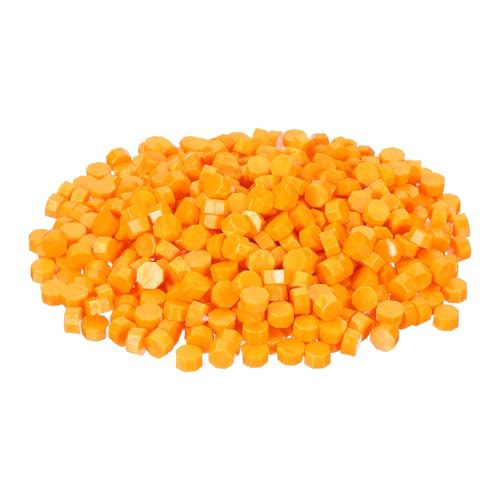 Perles de cire à cacheter orange pour invitations et loisirs