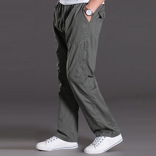 Men's Pants Cargo Relaxed Fit Stretch Pants Slim Fit with Multi Pockets Solid Fall Casual Trousers Workout Clothe 20254