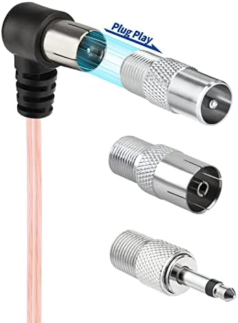 Bingfu DAB Antenna 75 Ohm FM Dipole Antenna for Denon Pioneer Onkyo Marantz Bose Wave Music System Indoor Digital HD Radio FM Bluetooth Stereo Receiver AV Audio Vedio Home Theater Receiver