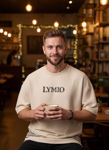 Image of Lymio Oversized T Shirt for Men || Round Neck T Shirt || Printed T Shirt (T-91-94)