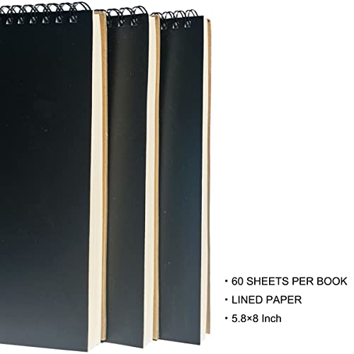 Spiral Steno Pads, Lined Note Pads, 1Pack, 6” X 8”, 60 Sheets #TOP2