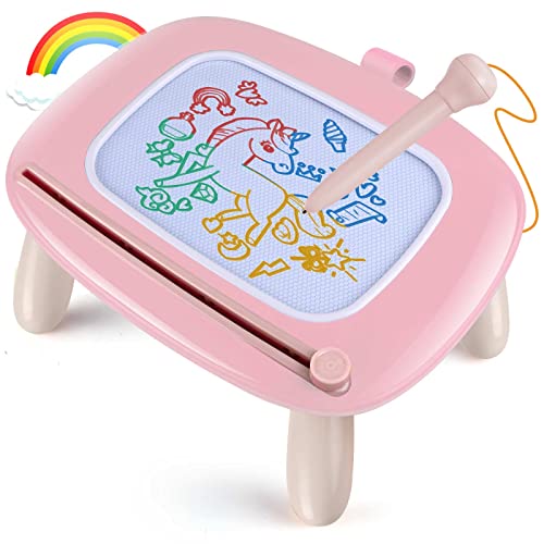 Image of Smasiagon Toddler Toys Age 1-2, Magnetic Drawing Board, Early Learning Doodle Board Writing Painting Sketch Pad, Birthday Christmas Day Gifts for 1 2 3 Year Old (Pink)