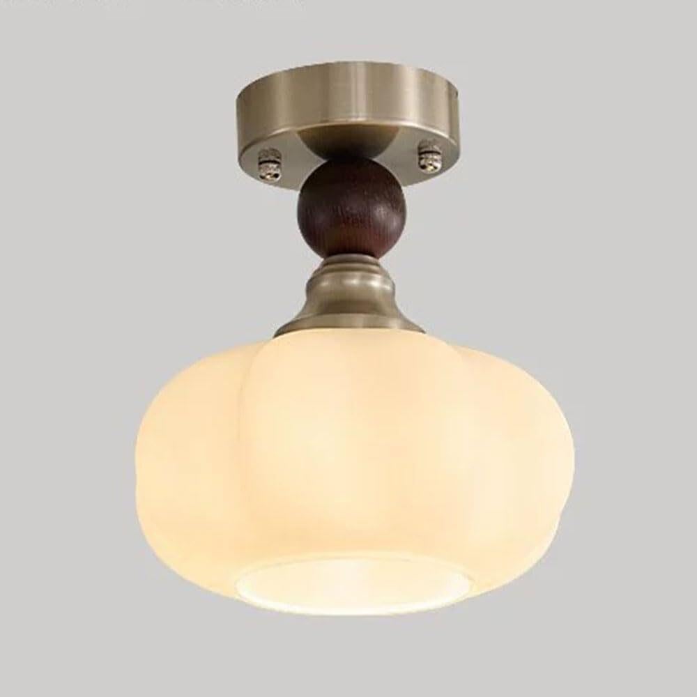 Lampada da soffitto con Paralume in Vetro in Stile Francese