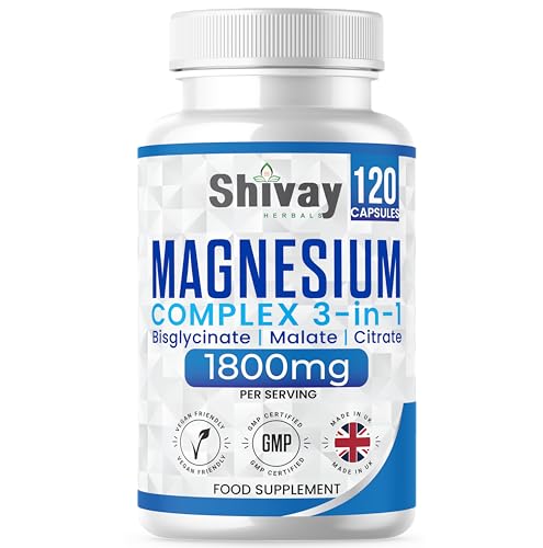 Shivay Herbals Magnesium Glycinate Capsules, 120-Count