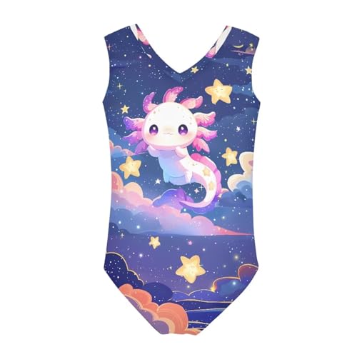 Image of Mumeson Girls One Piece Swimsuits Lightweight V-Neck Swimwear Bathing Suits for Little Girls 3-14 Years