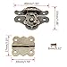 SDTC Tech Retro Design Jewelry Box Antique Buckle Latch and Vintage Bronze Engraved Hinge with Matching Screws Kit for Decorative Cabinet Small Wooden Box Project (2X Hasp Catch + 4X Hinges)