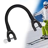 Entrenador de Conector de Punta de Esquí,Conector Snowboards Table,Ayuda de Entrenamiento de Esquí para Principiantes Enseña a Controlar la Velocidad(Negro)