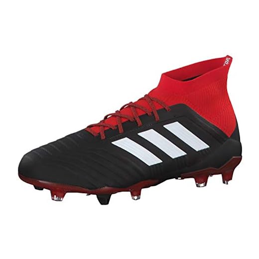 adidas Herr Predator 18,1 Fg fotbollsskor, Svart Cblack Ftwwht Red Cblack Ftwwht röd - 41 1/3 EU