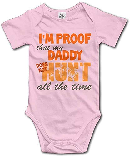 Image of SiYooca I'm Proof Daddy Doesn't Always Hunt Funny Rompers Cute Novelty Infant One-Piece Baby Bodysuit Months