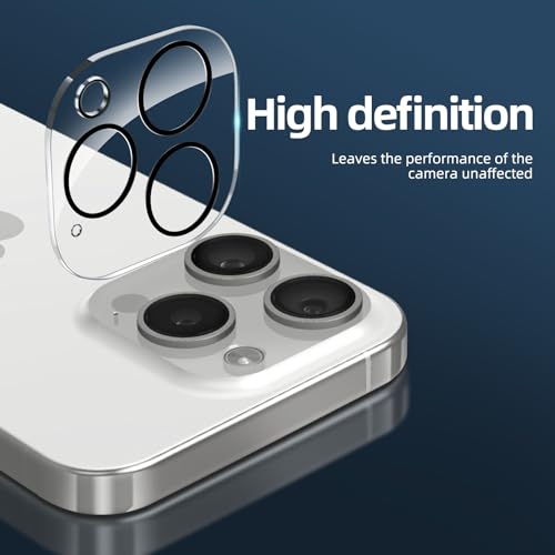 NEW'C Pack of 4, 2 x Screen Protector for iPhone 15 Pro (6.1 Inch) and 2 x Camera Lens Protector - Image 3