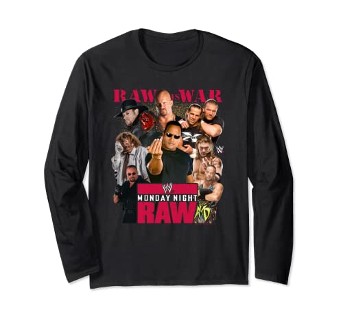 WWE Raw is War Attitude Era Collage Long Sleeve T-Shirt