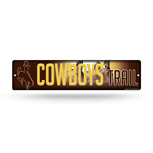 Rico Industries NCAA Wyoming Cowboys 16-Inch Plastic Street Sign Décor