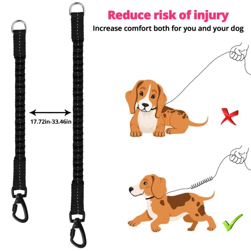 Long Dog Leash 10 FT: Heavy Duty Rope Leashes for Dogs Training with Swivel Lockable Hook Reflective Threads Bungee and Padded Handle - Dog Lead for Large Small Medium Dogs Outside Walking Hiking Red by jenico - Image 4