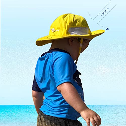 Bucket Hat,Soft Brim Beach Hat Cartoon Solid Color Fisherman Hat Mesh Breathable All-Match for Kids Outdoor Hiking3