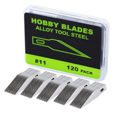 Headley Tools #11 Hobby Knife Blades(Pack of 120),Art Blades Cutting Tool with Storage Case for Craft, Hobby, Scrapbooking, Stencil Cover