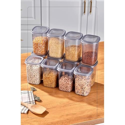 Image of Airtight Kitchen Storage and containers Set | 1200 ML Transparent Food Storage Box for Pulses, Grains, Cereals, Snacks & Dry Fruits | Kitchen Accessories Items for Home(3 Pcs)