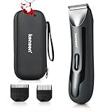kensen Afeitadora Corporal Masculina, Depiladora Corporal Hombre en Seco y Húmedo,para las Zonas Intimas, Rasuradora Corporal con Luz,Gris