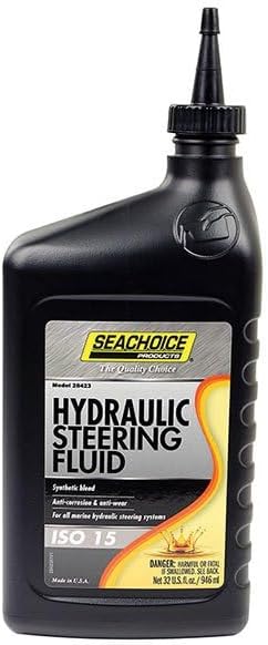 Seachoice 28423 Hydraulic Steering Fluid - Synthetic Blend, ISO 15, 1 Qt.