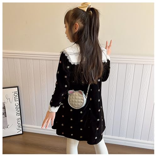 Cute Cat Crossbody Purse for Girls, Small Glitter Cat Ear Shoulder Bag Wallet Pouch Handbag3