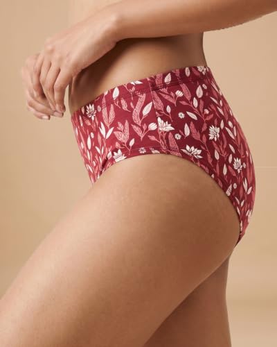 Image of URBAN ADVENTURE Women's Cotton Printed High Waist Full Coverage Briefs | Soft & Stretchable Everyday Hipster Panties | Breathable Comfort Fit | Pack of 3
