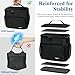 Gloppie Flight Crew Lunch Bag with Luggage Trolley Sleeve - Professional Insulated Cooler Bag for Flight Attendants & Pilots, Leakproof Lunch Box with Reinforced Structure for Travel & Work, Black