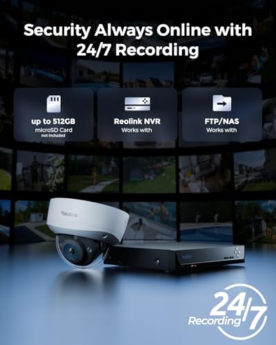 Image of REOLINK RLC-1240A 12MP Vandal-Proof Outdoor PoE Security Camera | 145 Wide Viewing Angle, Color Night Vision, Two-Way Talk, Smart Person /Vehicle /Animal Detection, Weatherproof