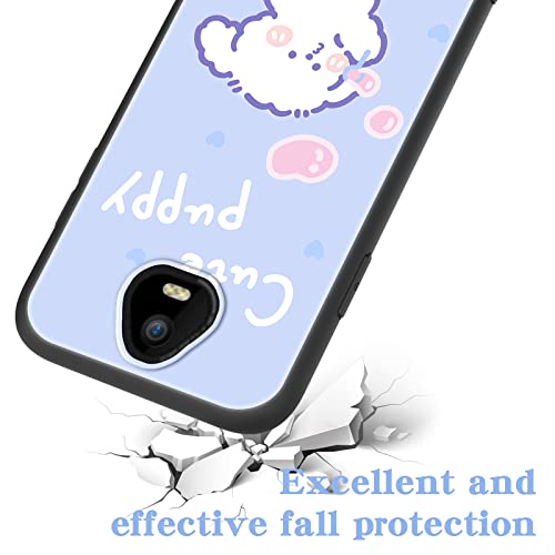 Nuouxoco For Schok Volt Sv55 Phone Case, For Schok Volt Sv55 (Sv55216) Cover Fun Cute Dog Design Cartoon Animal Style With Strap Lanyard Slim Soft Bumper Shockproof Protective Purple Case - Cute Puppy #TOP5