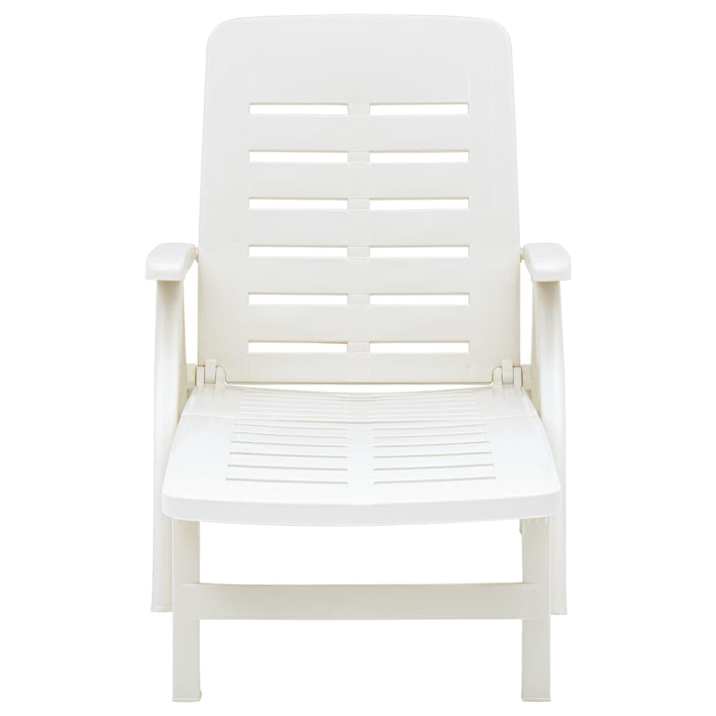 Trona plegable de plástico, color blanco